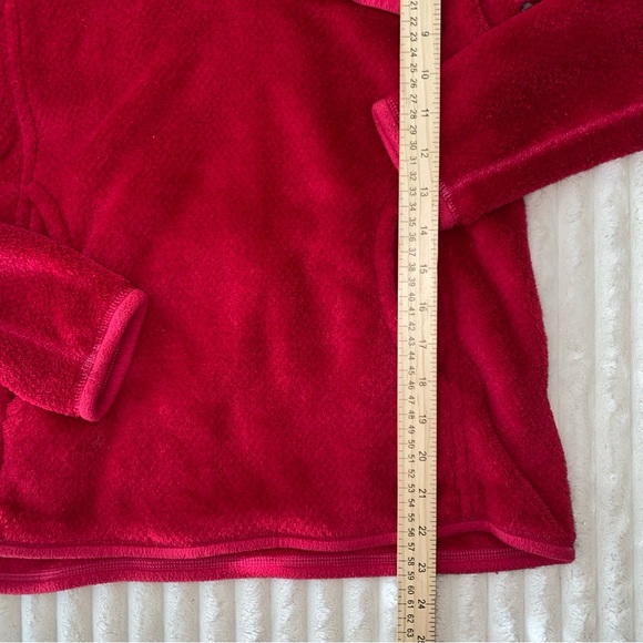 Patagonia Vibrant Red Textured Fleece Jacket Polartec XS - Picture 6 of 8